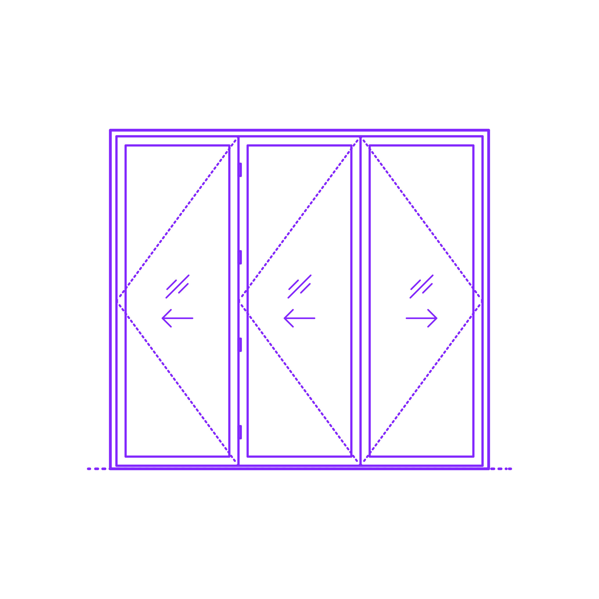 Buildings Folding Doors Bifold Exterior Door 3 Panels Split Vinyl Svg File Free Vectors
